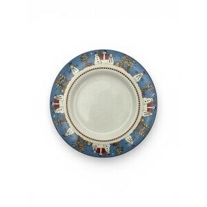 Set Of 4 Debbie Mumm Sakura Snowman Saucers | 6.5 Inches Wide| 1998 |